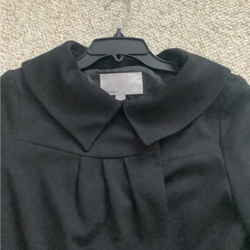 Old Navy Swing Jacket Blazer Suit Dress Black M Three Quarter Sleeve - Picture 2 of 7